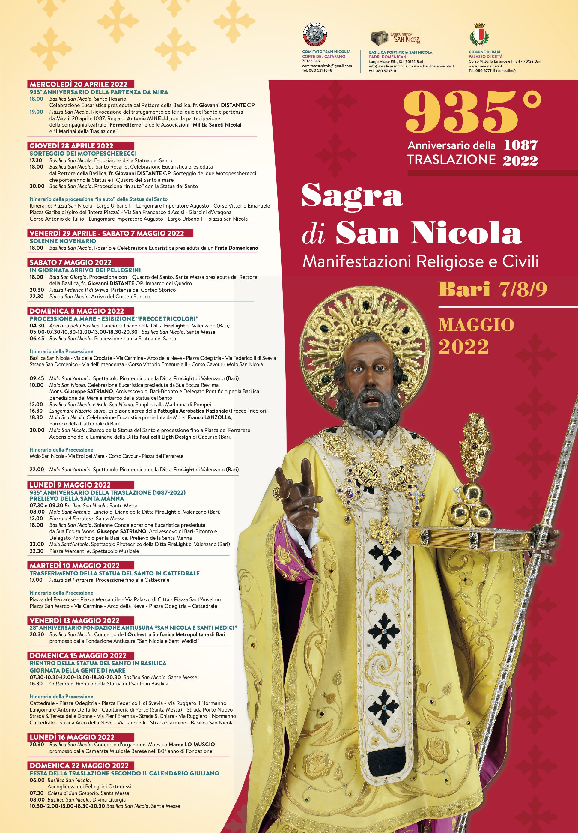 Programma 
Sagra di San Nicola 2022