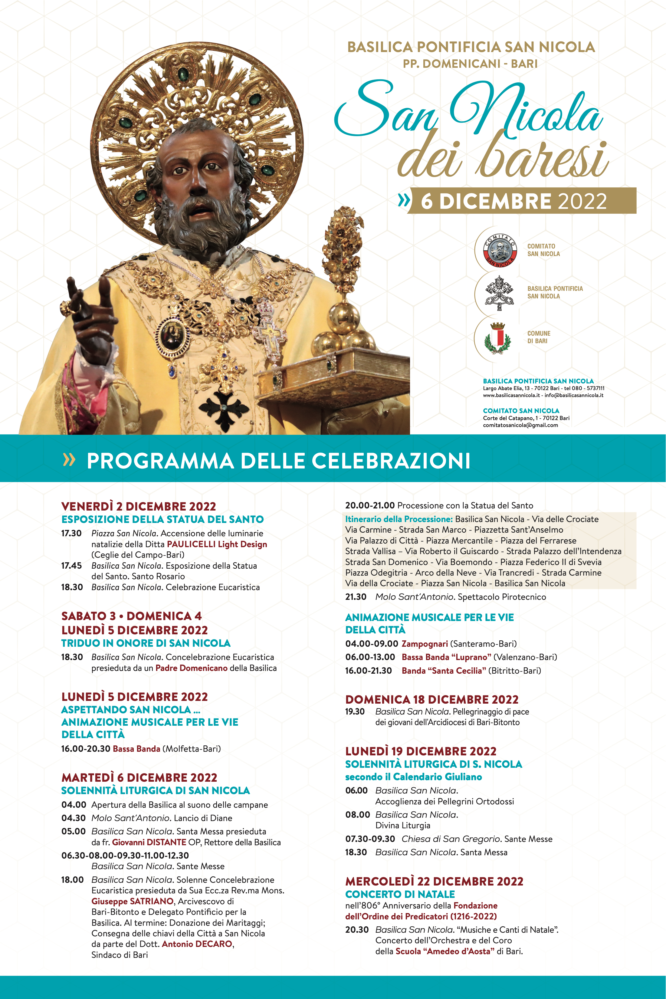 Solennità liturgica di San Nicola
6 dicembre 2022